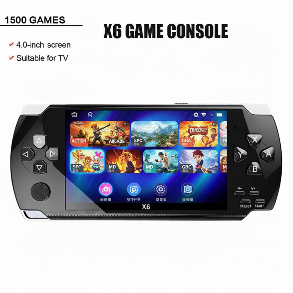 X6 Handheld Portable Game Console with 1500 Games
